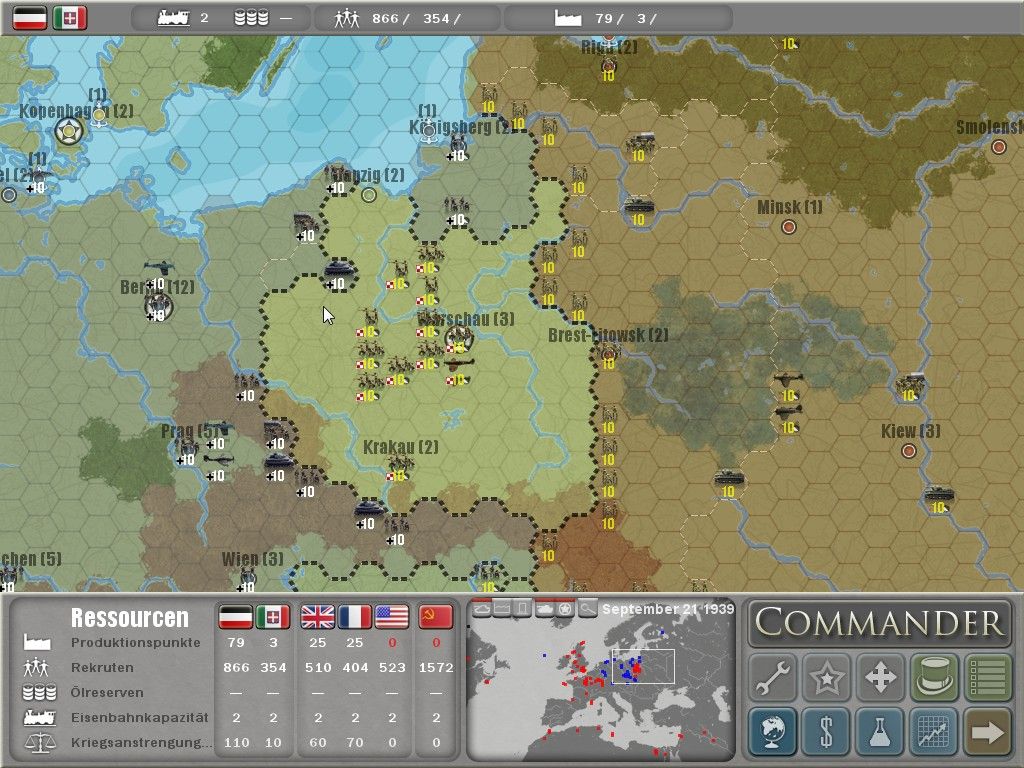Commander: Europe At War screenshot 2 for PSP